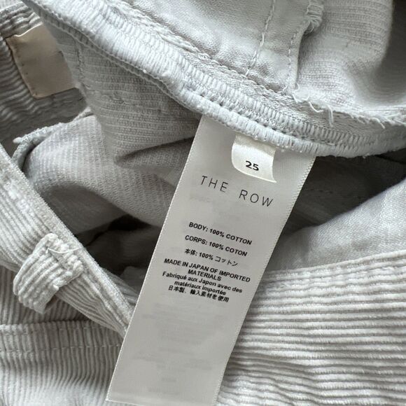 THE ROW Beige Corduroy Wide Leg Pants Size 25x30 High Waisted Excellent! - Picture 10 of 11